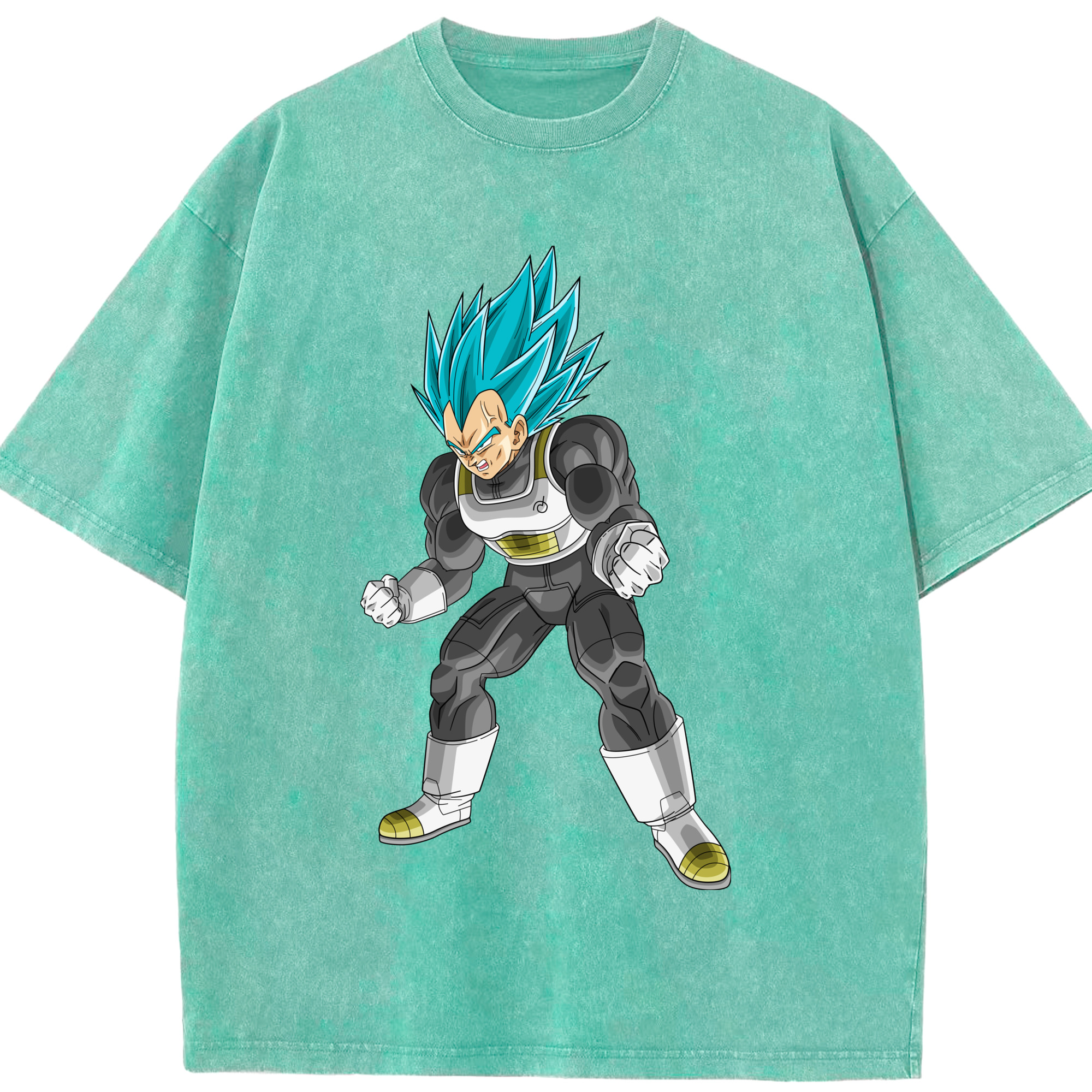 （画像用） ドラゴンボール ベジータ四世（Bejīta Yonsei）DRAGON BALL Vegeta IV 綿100% ヴィンテージ風 半袖Tシャツ（フロントプリント）